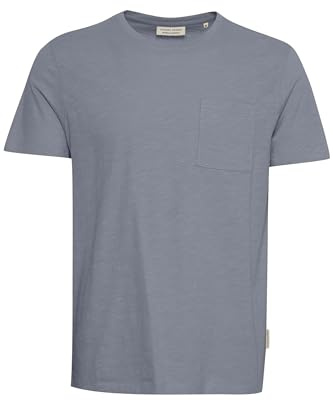 CASUAL FRIDAY CFThor Herren T-Shirt Kurzarm Shirt Basic T-Shirt mit Brusttasche Rundhals-Ausschnitt hochwertige Baumwoll-Qualität, Größe:XXL, Farbe:Silver Bullet (173933)