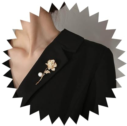 Cimenexe Broche Fleur Perle Cristal Vintage Broche Fleur Rose Or Broche Fleur Pavée Cz Broche Fleur Perle Broche Mariage Perle Épingle De Revers Banquet Badge Épingles Bijoux Pour Femmes Et