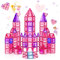 TRABONNLY Magnetic Tiles Magnetic Building Blocks Toys for 3 4 5 6 7 Year Old Girls Boys 3D STEM Educational Princess Castle Magnet Tiles for Kids Age 3+ Christmas Birthday Gifts 30pcs