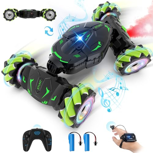 Pristar Ferngesteuertes Auto 1:14 RC Remont Control Car Drift Spielzeug 2,4 GHz 360 Drehung Handgeführtes Stunt Drift 4WD Ferngesteuert Auto mit Handsteuerung Geschenk Junge Kinder ab 5 6 8 9 10 Jahre