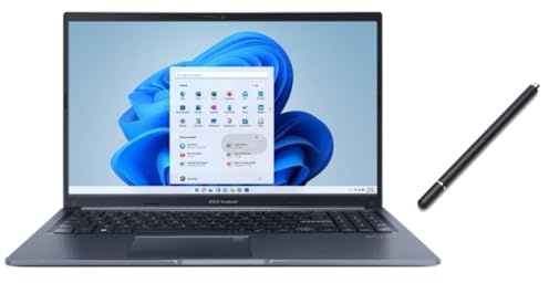 Asus Vivobook - Computer portatile touch da 15,6, processore Intel Core i7-1255U, grafica Intel Iris Xe, retroilluminato, impronte digitali, 16 GB di RAM, SSD da 512 GB, Windows 11 Home, con pennino