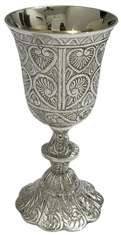 Brass Wine Chalice Goblet Silver Plating Cup For Communion Medieval Inspired Harry Potter Chalice Goblet