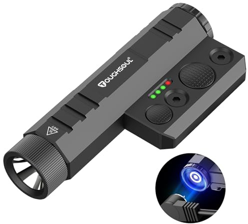TOUGHSOUL Linterna táctica Mlok/Picatinny de 2400 lúmenes | Luz de arma, función estroboscópica momentánea