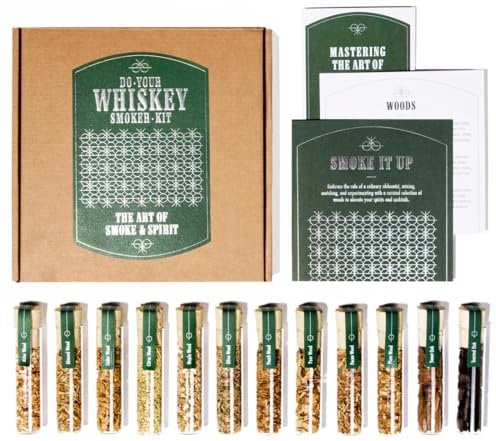 Whiskey Räucher-Holzchips – Sorgt für intensives Raucharoma in Whiskey, Bourbon & Cocktails | Must-Have für Kenner & Hobby-Mixologen