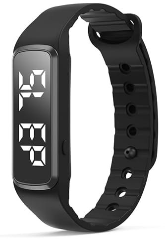 Schrittzähler Armband Herren Digital Uhr Armband Fitnessuhr ohne app und Handy Schrittzähler Uhr Damen Digitale Armbanduhr Damen Messung des Schrittes, Kalorienverbrauchs und der Distanz