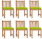 Xichuzi Gartenstühle 6 STK. mit Kissen, Gartenmöbel, Balkonstühle, Balkonmöbel, Balkon Stuhl, Bistrostuhl, Garten Stühle, Armlehnenstuhl, Massivholz Teak