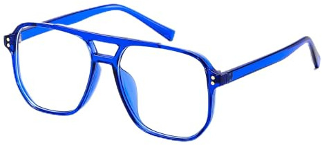 FEISEDY Retro 70er 80er Blaulichtfilter Brille Ohne Stärke Hornbrille B2866