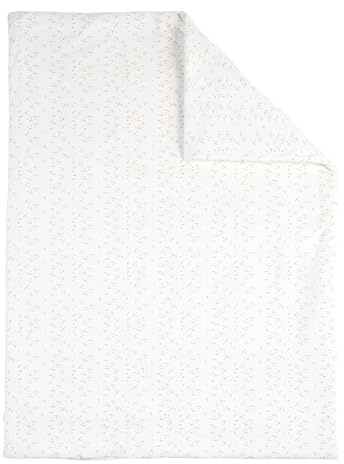 Nattou Kuscheldecke für Babys aus Baumwolle und Polyester, Ca. 135 cm, Flo, Oli & Ernest, Weiß
