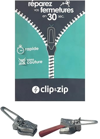 Reparatur Schieber Kunststoff Zipper (Silber, 5)