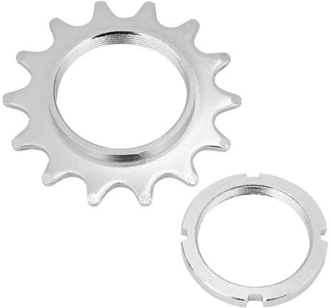 Laroal 16t Bike Freewheel Bike Sprocket Fixed Single Speed Cog Thread Ribg High Strength Steel Bicycle Flywheel Sprockets Parts For Fixed Gear Bike With Lock Ring