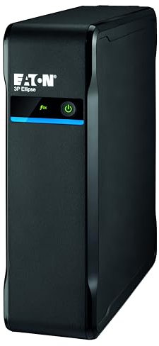 Eaton UPS 3P Ellipse (3P550F) - UPS Fuera de línea - Fuente de alimentación ininterrumpida - 550VA/330W - 4 Salidas FR (3 baterías + sobretensión y 1 sobretensión Solamente) - Silencioso - Negro