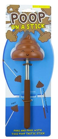 Gift Republic Poop On A Stick Telescopic Pointer Novelty Classroom or Teachers Indicator Funny Office Gadget Poke and Prod Poop Gag Gift
