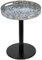 YORKING Boho Round Coffee Table Tray with Wooden Leg and Handles, Versatile Small Side Table for Tea, Coffee & Relaxation, Perfect for Bedroom, Living Room and Home Decor, Vintage Style