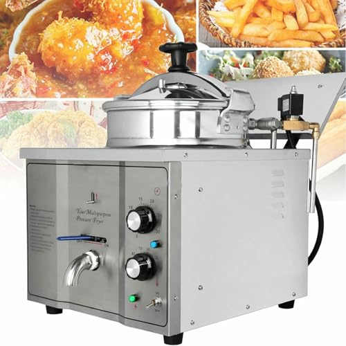 YCNLYSSR Friteuse à Pression électrique Commerciale de comptoir 3000 W, Grande friteuse à air, cuisinière électrique 16 L pour Poulet Frit, friteuse au Four, délices frits
