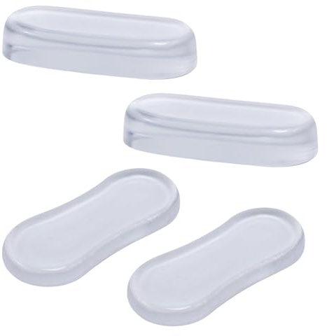 4Pcs Silicone Toilet Seat Bumper Set, Strong Adhesive Toilet Seats Lid Bumpers, Toilet Seat Buffers, Toilet Lid Rubber Pads for, Home, Hotel and Hospital Toilets and Toilet Parts Bathroom Fixtures