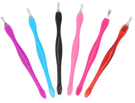 Zerodeko Teiliges Maniküre Dead Skin Fork aus Edelstahl und Förmigem Dead Skin Entferner für Präzise Nagelhautpflege Komfortabler Griff Geeignet für Salon und Zuhause