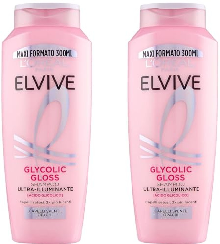 L'Oreal Paris Elvive Glycolic Gloss - Champú ultra aclarador con ácido glicólico, 300 ml, para cabello opaco o opaco (2)