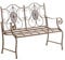 CLP Gartenbank Punjab, lackiertes Eisen, antik, Landhaus-Stil, Nostalgie, ca. 120 x 50 cm, Farbe:antik braun