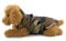 SELMAI Camo Waterproof Small Dog Cat Winter Coat Quilted Vest Jacket Harness with D-ring Pet Puppy Puffer Coat Chihuahua Cold Weather Clothes Boy Apparel Army Green M