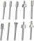 10Pcs HSS Router Carbide Engraving Bits 1/8 (3mm) Shank Milling Cutter Trimming Bits Files Set for DIY Woodworking Carving Engraving Drilling Compatible with Dremel Rotary Tools