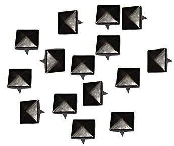 Trimming Shop 500 Stück Pyramidenförmige Punk-Nieten, quadratische Metall-Ledernieten für Kleidungsdekoration, Kunst und Handwerk, Verzierung, DIY-Projekte, Lederwaren (9 mm, Gunmetal)