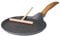STONELINE Back to Nature Poêle à Crêpes 25 cm, avec Répartisseur de Pâte, adaptée à l'Induction, Poêle en Aluminium Die-Cast, Revêtement Antiadhésif avec de vraies particules de pierre, Aspect bois