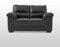Panana 2 Seater Sofa in Faux Leather Modern Jumbpo Cord Couch Corner Sleeper Lounge Settee for Living Room Furniture (2 Seater Black)