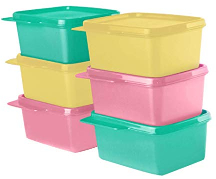 Tupperware Contenedor cuadrado para frigorífico, 500 ml, 6 unidades
