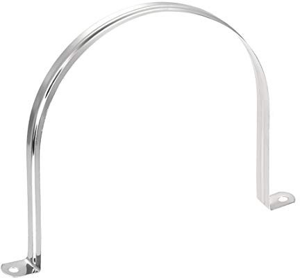 sourcing map 150mm(5.9) Rigid Pipe Strap, 2 Holes Tube Straps 201 Stainless Steel Tension Tube Clip Clamp 4pcs