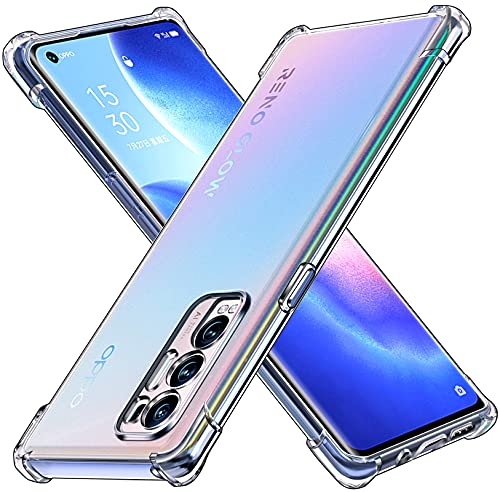 iVoler Cover per Oppo Find X3 Neo 5G, Custodia Trasparente per Assorbimento degli Urti con Paraurti in TPU Morbido, Sottile Morbida in Silicone TPU Protettiva Case