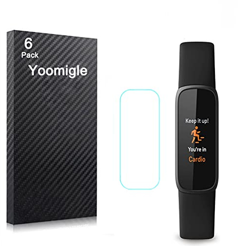Yoomigle 6 Stück Kompatibel mit Fitbit Luxe Displayschutzfolie für Fit Bit Luxe Displayschutzfolie Folie Screen Cover Crystal Clear HD Anti-Kratzer Anti-Fingerabdruck