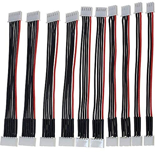 Xingkang 2S/3S/4S/5S/6S Battery Balance Charger Silicone Wire Extension Lead JST-XH Connector Adapter Plug Battery Wire Balance Leads Extension Cable for Li-Po Batteries 200mm 22AWG(Each Size 2pcs)