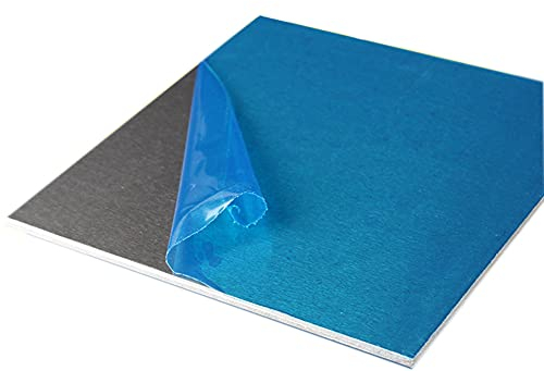 Jonoisax 6061 Placa De Aluminio Extra Gruesa Placa De Metal Cubierta con Película Protectora Suministros De Herramientas De Construcción De Bricolaje,Thickness 5mm.1PCS