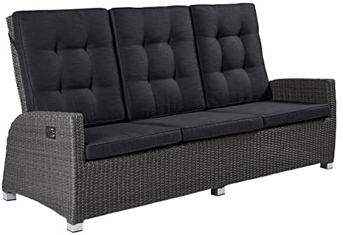 LC Garden Living 3er Sofa grau-Mix Dreisitzer
