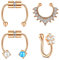 AceFun Fake Septum Fake Nasenring Roségold Fake Nasenringe billig Fake Nasenringe Non-Piercing Clip On Nose Hoop Ringe für Damen Herren