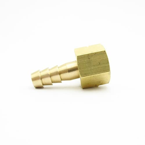 EVANEM Schlauchtülle, Messing, Metrisches Innengewinde, Messing-Rohrverschraubung, Kupplungsverbinder, Adapter, Rohrverbindungswerkzeug (Size : M10x1 to 6mm)