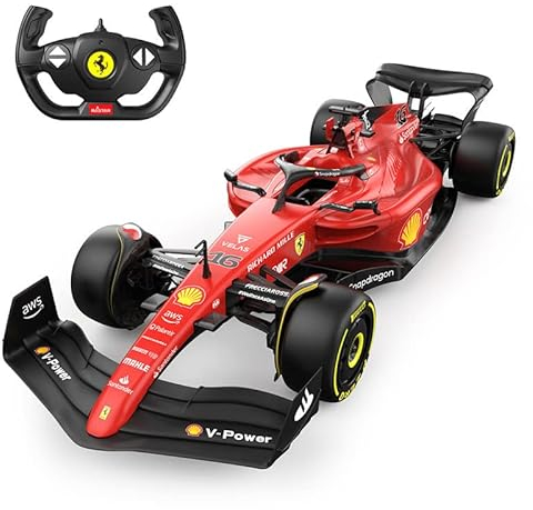 CMJ RC Cars Auto telecomandata Ferrari F1 F1-75 (scala 1:12) - Auto telecomandata 2022 Formula 1 piloti - Charles LeClerc + Carlos Sainz Drive To Surive