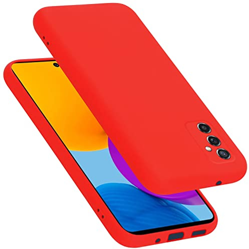 Cadorabo Hülle kompatibel mit Samsung Galaxy M52 5G Hülle Silikon Handyhülle für Galaxy M52 5G Case aus flüssigem Silikon- Kratzfeste und stoßfeste dünne TPU Schutzhülle - Liquid ROT