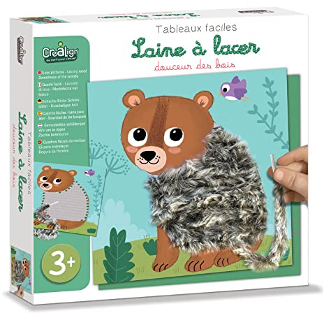 Créa Lign – Bastelset – Wolle zum Schnüren Douceur des Holz – ab 3 Jahren – CL201