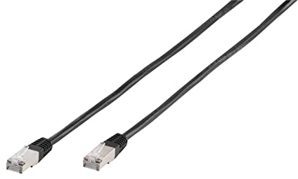 Vivanco Netzwerkkabel CAT 5e, 5m, schwarz, RJ45 Stecker <-> RJ45 Stecker