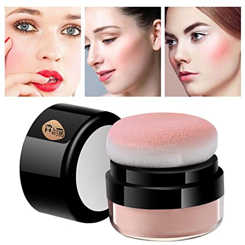 Easy-dab Air Cushion Cheek Blush, Loose Powder Blush Air Cushion Blush-5g Natural Looking Blush Easy Carry, Long Lasting Waterproof Matte Natural Look, Cushion Makeup