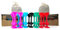 TOSSIT Jeu Fléchette Ventouse, Pétanque Intérieur Extérieur pour Sol et Mur, Silicone Puissant et Durable, Twin Pack, Rouge Cyan Rose Bleu