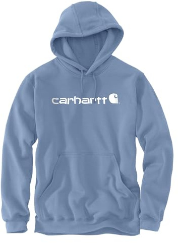 Carhartt, Herren, Weites, mittelschweres Sweatshirt mit Logo-Grafik, Skystone, XS