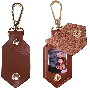 Chaînes clés personnalisées d'image, porte-clés drôles faits sur commande de photo de cuir avec des cadeaux d'image pour des hommes de petit ami de femmes, DABR