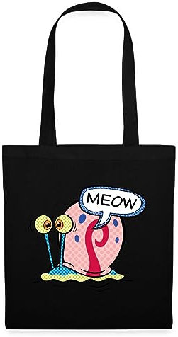 Spreadshirt SpongeBob Schwammkopf Gary Die Schnecke Stoffbeutel, One size, Schwarz