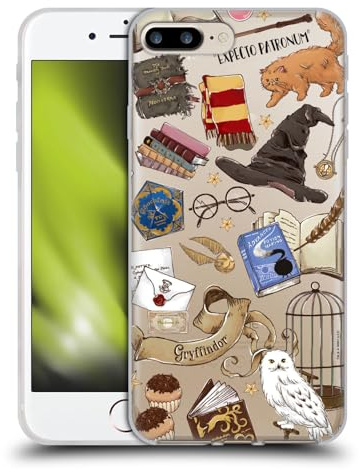 Head Case Designs Offiziell Lizenziertes Harry Potter Hogwarts Modell 2 Deathly Hallows XXXVII Schutzhülle aus weichem Gel, kompatibel mit Apple iPhone 7 Plus/iPhone 8 Plus
