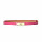 HATOFES Damen Skinny Leder Gürtel Klassische Legierung Turn Lock Damen Verstellbarer Ledergürtel Schlanker dünner Taillengürtel Bund Dekorativer Gürtel für Jeans (Rosé/Gold)