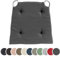 sleepling 4er Set Stuhlkissen, Sitzkissen für Indoor und Outdoor, mit Klettverschluss, 100% Baumwolle, Made in EU, Maße: 42 (vorne) 35 (hinten) x 40 x 5 cm, dunkelgrau