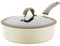 Rachael Ray Cook + Create Nonstick Sauté Pan with Lid, 3 Quart - Almond