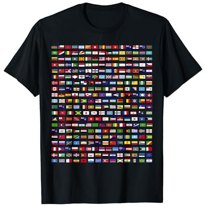 Drapeaux des pays du monde 287 Flag International T-Shirt